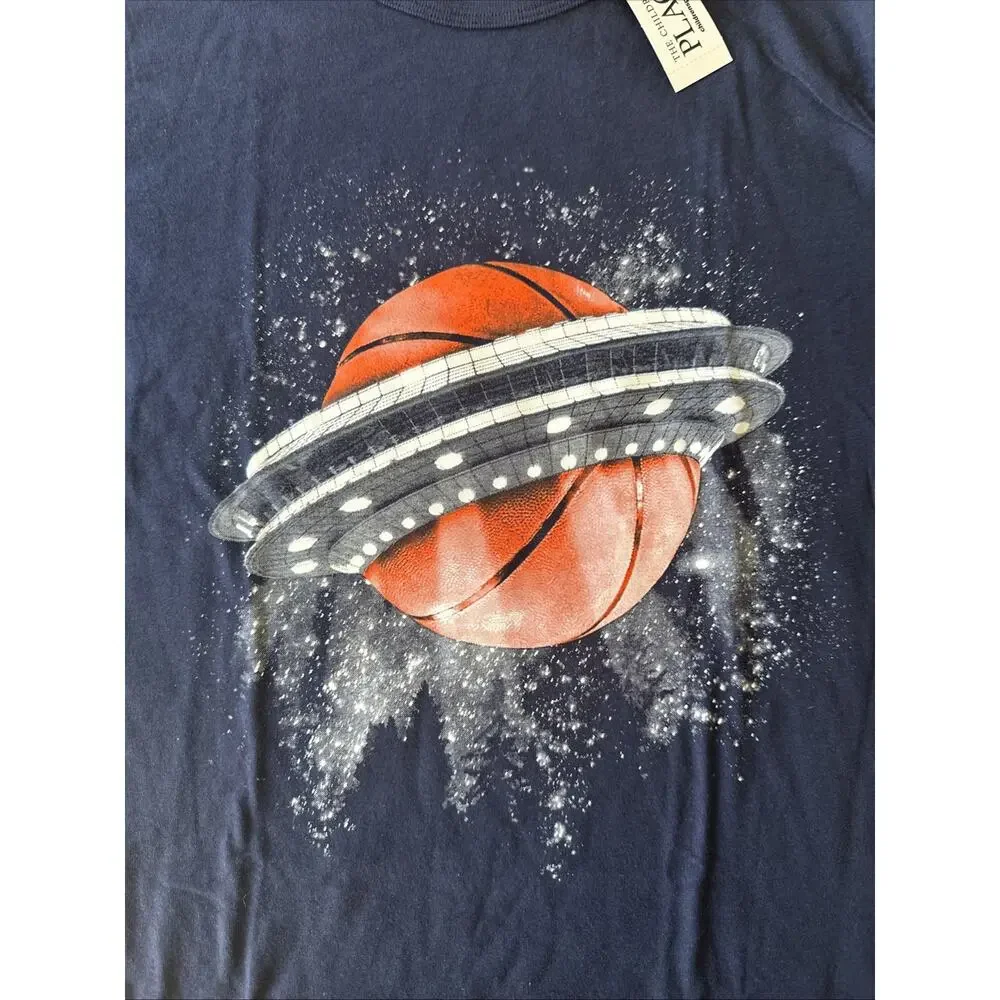 The Children's Place Boys Graphic Basketball Blue T-Shirt Size XXL 16 New